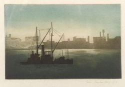 John Taylor Arms (American, 1887-1953) Lot of Two New York Views: New York From Staten Island Ferry